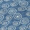 Homeroots 8' Navy Blue And Ivory Round Geometric Washable Indoor Outdoor Area Rug 583338 - alternate 5