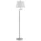 Homeroots 60" Nickel Swing Arm Floor Lamp With White Square Shade 526236 - alternate 2