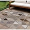 Homeroots 10' X 14' Brown Beige And Khaki Geometric Washable Indoor Outdoor Area Rug 583021 - alternate 1