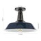 Jonathan Y Camila 14" 1-Light Classic Industrial Indoor/Outdoor Iron LED Semi Flush Mount, Navy/White JYL7617C - alternate 3