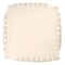 Homeroots 18" Beige Cotton Cube Striped Pouf Ottoman 534101 - alternate 2