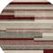 Homeroots 8' Merlot Burgundy And Beige Round Striped Washable Indoor Outdoor Area Rug 613298 - alternate 2