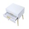 Homeroots 24" Gold And White End Table With Two Drawers 286384 - alternate 5