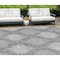 Homeroots 9' X 12' Gray Silver And Charcoal Ikat Washable Indoor Outdoor Area Rug 589156 - alternate 1
