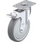 Blickle Swivel Plate Caster, TPR, 5", Brake, Overall Height: 6.34" LKPA-TPA 126KF-12-FI - alternate 1