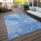 Homeroots 8' X 10' Denim Blue And Sky Blue Nautical Washable Indoor Outdoor Area Rug 581728 - alternate 3