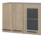 Homeroots 24in Gray and Natural Wood Wall Mounted Accent Cabinet With Three Doors 535000 - alternate 2
