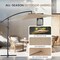 Simple Deluxe 9.8ft Offset Umbrella Cantilever Patio Hanging Umbrella Outdoor Market Umbrella with Crank and Cros 3A88LGBRLAOFFSET10TANV2 - alternate 4