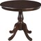Homeroots 36" Espresso Rounded Solid Manufactured Wood And Solid Wood Pedestal Base Dining Table 517752 - alternate 3