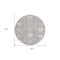 Homeroots 8' Lavender Gold And Green Round Damask Washable Indoor Outdoor Area Rug 599432 - alternate 4