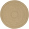Homeroots 6' Natural And Brown Round Handmade Indoor Outdoor Area Rug 552366 - alternate 1