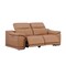 Homeroots 93in Chestnut and Silver Italian Leather Power Reclining Loveseat With Storage 720572 - alternate 3