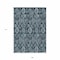 Homeroots 9' X 12' Teal Blue And Sky Blue Damask Washable Indoor Outdoor Area Rug 588200 - alternate 5