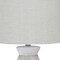 Homeroots 27" Gray and White Ceramic Round Table Lamp With Gray Drum Shade 545863 - alternate 4