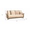 Homeroots 95" Beige Chenille Convertible Futon Sleeper Sofa And Toss Pillows With Storage 607080 - alternate 3