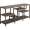 Homeroots 66" Brown Solid Wood Frame Console Table Five Shelves 380191 - alternate 2