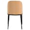 Leisuremod Tule Dining Side Chair with Velvet Seat and Steel Frame, Natural Wood/Brown, 2PK TCNW18BR2 - alternate 4