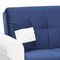 Homeroots 89" Sky Blue Polyester Convertible Futon Sleeper Sofa And Toss Pillows With Storage 607112 - alternate 4