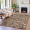 Homeroots 5' X 8' Beige And Charcoal Geometric Washable Indoor Outdoor Area Rug 631366 - alternate 5