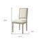 Homeroots Set of Two Cream and Brown Upholstered Linen Dining Side Chairs 535363 - alternate 6
