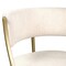 Homeroots 25" Beige And Antiqued Brass Steel Low Back Counter Height Bar Chair 534319 - alternate 2