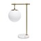 Homeroots 21" Antiqued Brass Metal Novelty Table Lamp With White Globe Shade 643473 - alternate 2