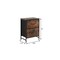 Homeroots 19" Black And Brown Fabric Metal And Wood Two Drawer Dresser 635731 - alternate 3