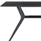 Homeroots 63" Black Sintered Stone and Steel Trestle Base Dining Table 543507 - alternate 2