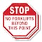 Signmission Stop No Forklifts Beyond This Point, 6 inch X 6 inch, Plastic Sign, 2PK OC-P-2PACK-6-59 - alternate 1