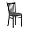 Flash Furniture HERCULES Black Ladder Back Metal Restaurant Chair - Mocha Vinyl Seat XU-DG-6Q2B-VRT-MCHV-GG - alternate 1