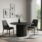 Homeroots 52" Black Solid Wood Pedestal Base Round Top Dining Table 721053 - alternate 3