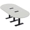 Skutchi Designs 8ft Racetrack Conference Table With Power | Harmony Series | 8 Person Meeting Room Table HAR-RAC-48X96-T.BK-U779-EBLK - alternate 1