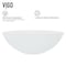 Vigo Giovanni Frosted White Glass 17 in. L x 17 in. W x 6 in. H Round Vessel Bathroom Sink VG07043 - alternate 3