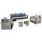 Leisuremod Arvin 4-Pc Aluminum Patio Set, Sintered Stone Table, Rust-Resistant, 4PK AOCS48-83-33BL - alternate 1