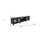 Homeroots 93" Black Solid Wood Cabinet Enclosed Storage Distressed TV Stand 528753 - alternate 4