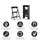 Flash Furniture HERCULES 4 Pk Commercial Black Indoor/Outdoor Lightweight Resin Folding Event Chair w/ Slatted Seat 4-LE-L-1-BK-SLAT-GG - alternate 2