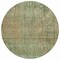Homeroots 8' Green And Ivory Round Abstract Washable Indoor Outdoor Area Rug 631097 - alternate 2