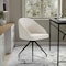 Martha Stewart Sora Upholstered Stationary Office Chair in White/Oil Rubbed Bronze CH-222119-WH-BK-MS - alternate 4