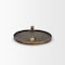 Homeroots 14in Antiqued Gold Metal Hand Finished Oval Vanity Tray With Handles 731278 - alternate 2