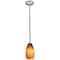 Access Lighting Champagne, LED Pendant, Brushed Steel Finish, Brown Stone Glass 28012-3R-BS/BRST - alternate 2
