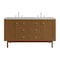 James Martin Vanities Laurent 60" Double Vanity, Honey Oak w/ 3 CM Eternal Jasmine Pearl Silestone Top 545-V60D-HNO-3EJP - alternate 1