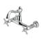 Kingston Brass Two-Handle Wall Mount Bridge Kitchen Faucet, Polished Chrome KS3251BEX - alternate 1