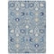 Homeroots 5' X 8' Denim Blue Ivory And Beige Oriental Washable Indoor Outdoor Area Rug 598035 - alternate 5