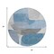 Homeroots 8' Denim Blue And Gray Round Abstract Washable Indoor Outdoor Area Rug 632151 - alternate 3