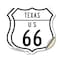 Signmission Texas Route Marker Shield Sign Us 66, 12 inch X 12 inch, Vinyl Decal, 2PK SHI-D-2PACK-12-466 - alternate 1