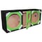 Deejay Led Two 12in Woofers plus Two Tweeters and One Horn GREEN VINYL Empty Chuchera Speaker Enclosure D12T2H1VYGREEN - alternate 4