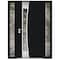 Vdomdoors Aluminum Door Cynex 6116 Black Entry Steel Metal Modern Painted W14+36+14xH80 Left Inswing CYNEX6116EXD-BLK-W14+36+14xH80-LH-I - alternate 3