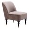Homeroots 22" Taupe And Black And Gold Velvet And Upholstered Side Chair 556460 - alternate 4