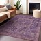 Homeroots 9' X 12' Eggplant Medallion Washable Indoor Outdoor Area Rug 608014 - alternate 7