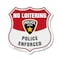 Signmission No Loitering Shield Sign Police Enforced, 18 Inch X 18 Inch, Plastic Sign SHI-P-18-396 - alternate 1